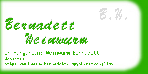 bernadett weinwurm business card